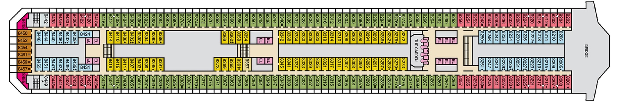 Deck 8 - Verandah plan